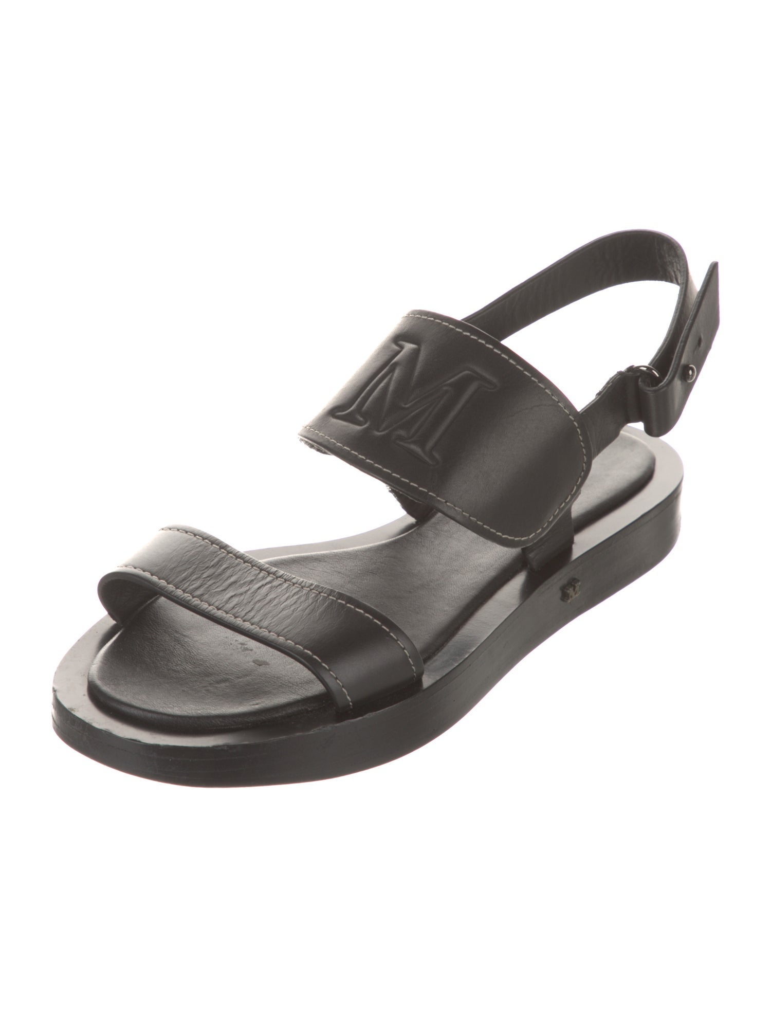 Max Mara Leather Slingback Flats