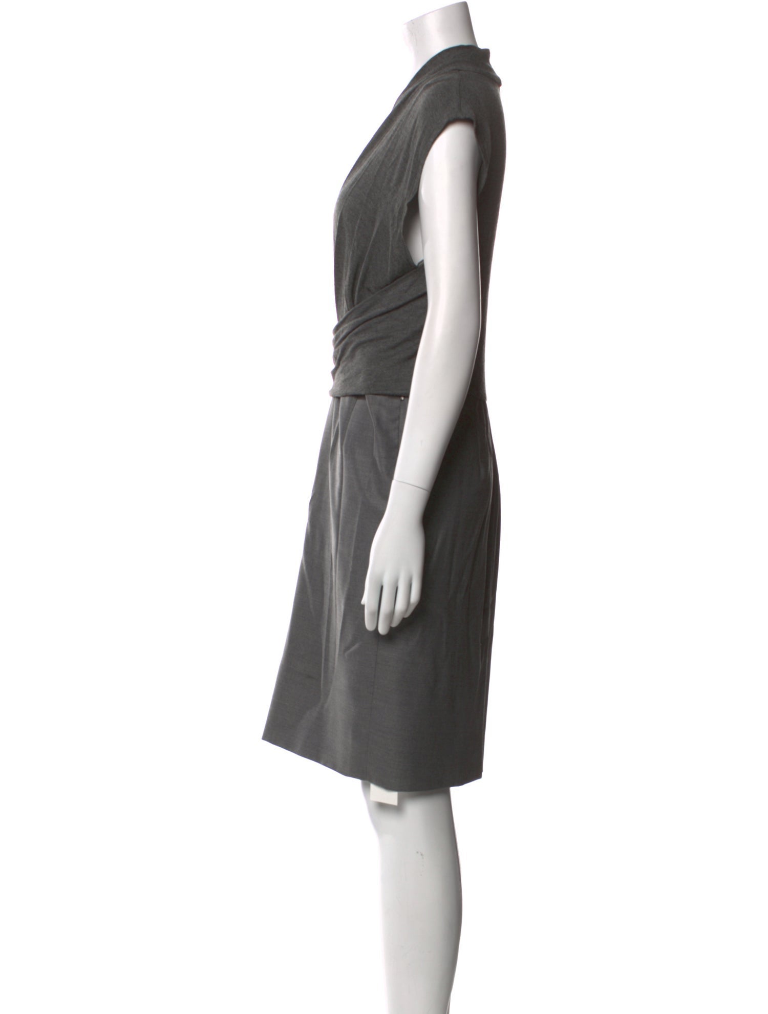 Max Mara Square Neckline Knee-Length Dress