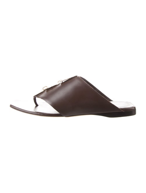 Max Mara Leather Slides