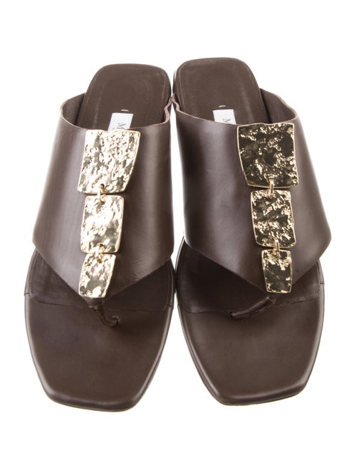 Max Mara Leather Slides