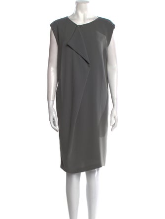 Max Mara V-Neck Knee-Length Dress