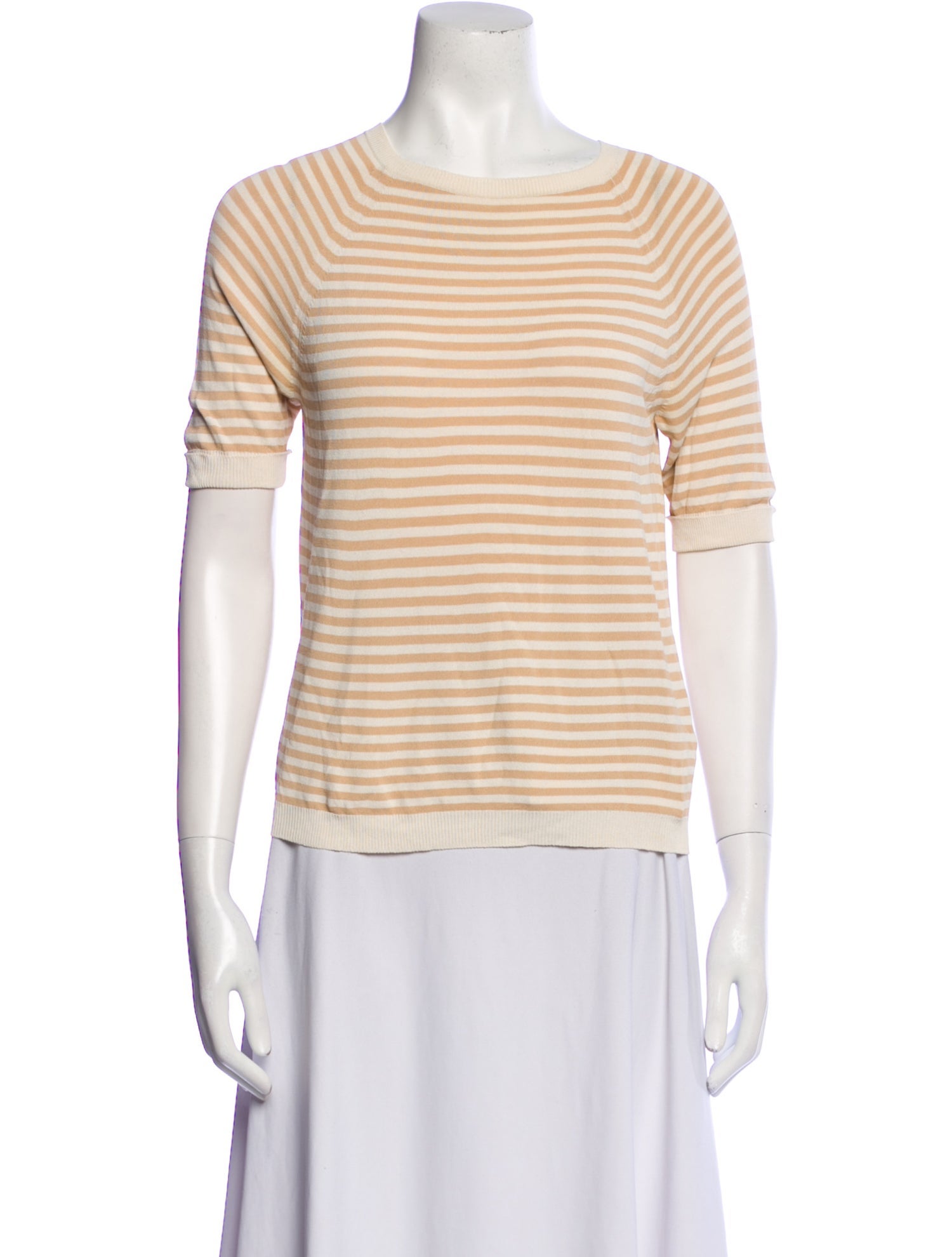 Max Mara Striped Bateau Neckline Sweater