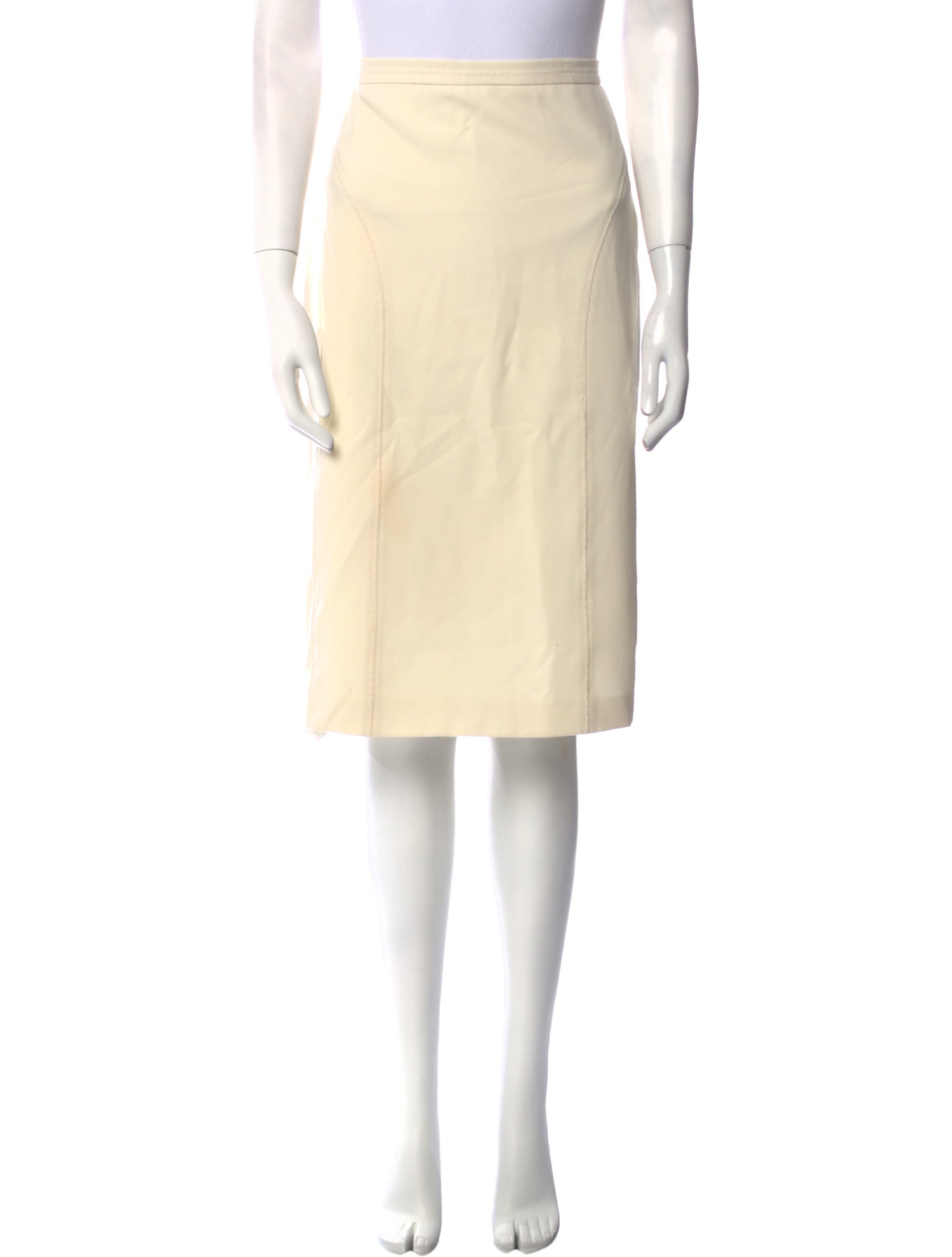 Max Mara Pleated Accents Knee-Length Skirt