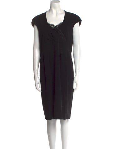 Max Mara Dresses Virgin Wool Midi Length Dress US 10 | L