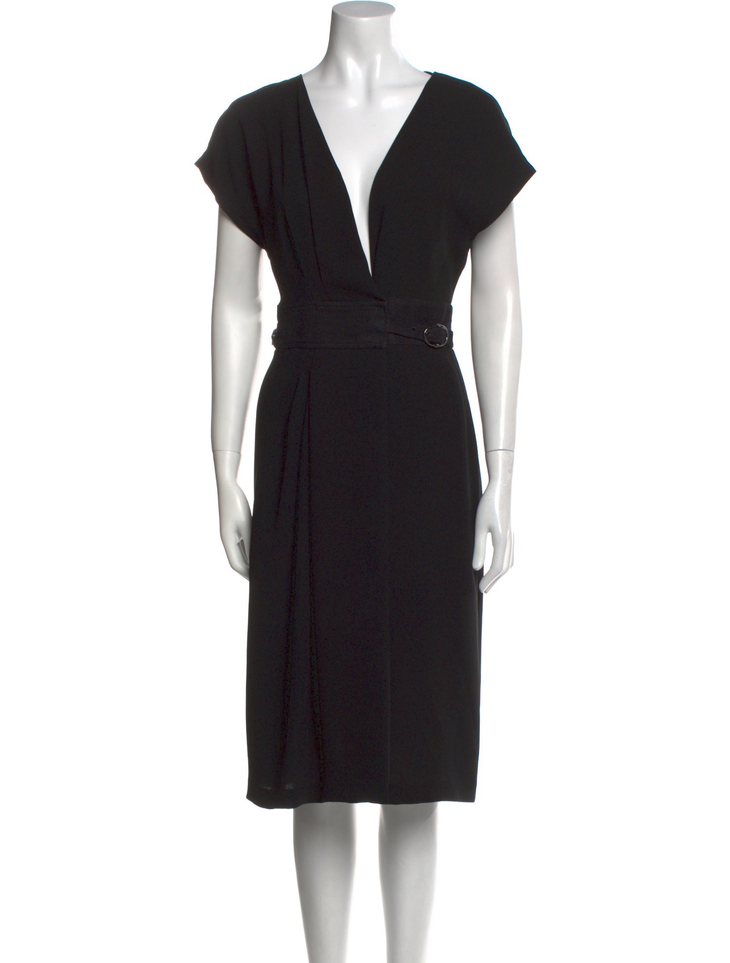 Max Mara V-Neck Midi Length Dress