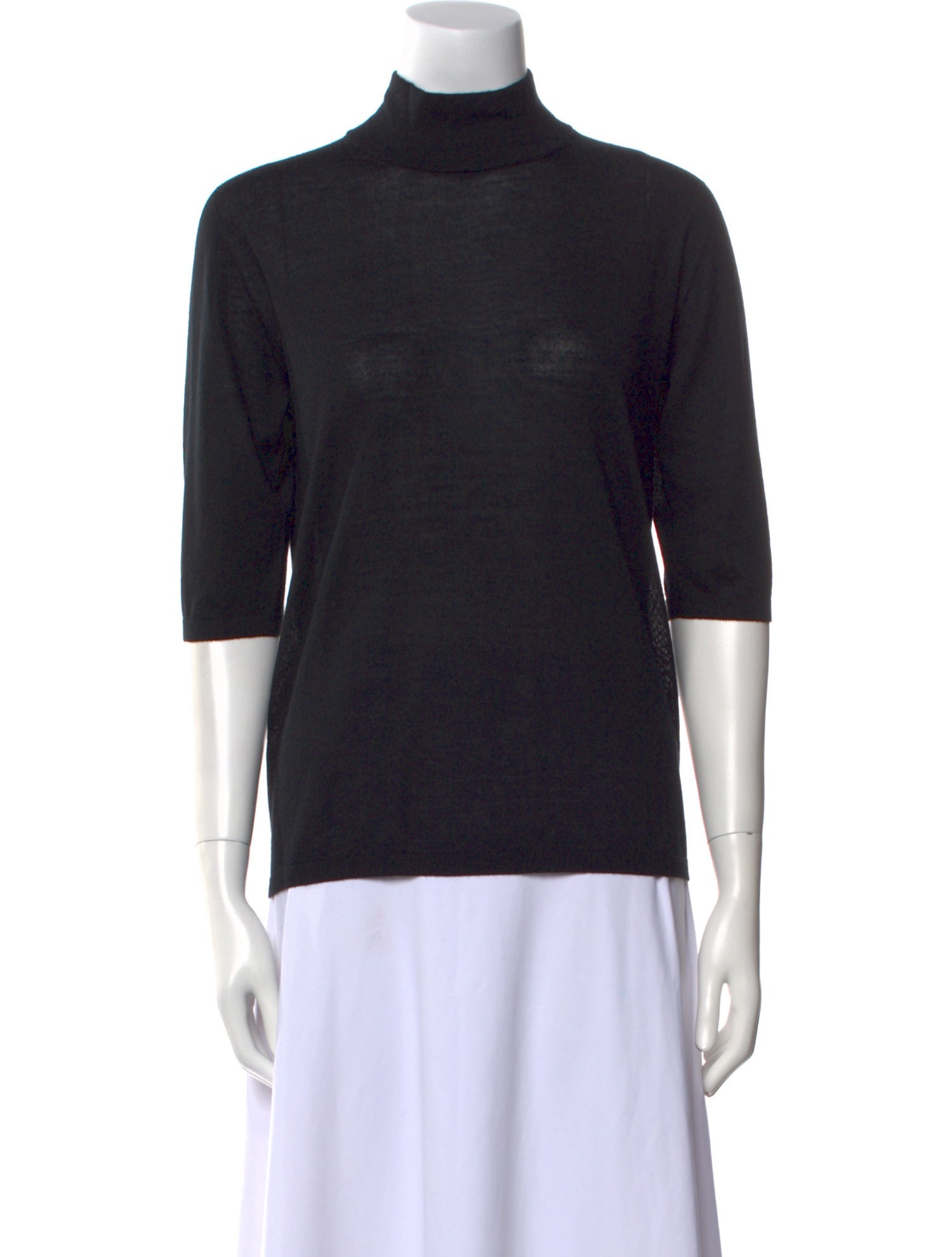 Max Mara Virgin Wool Turtleneck Top