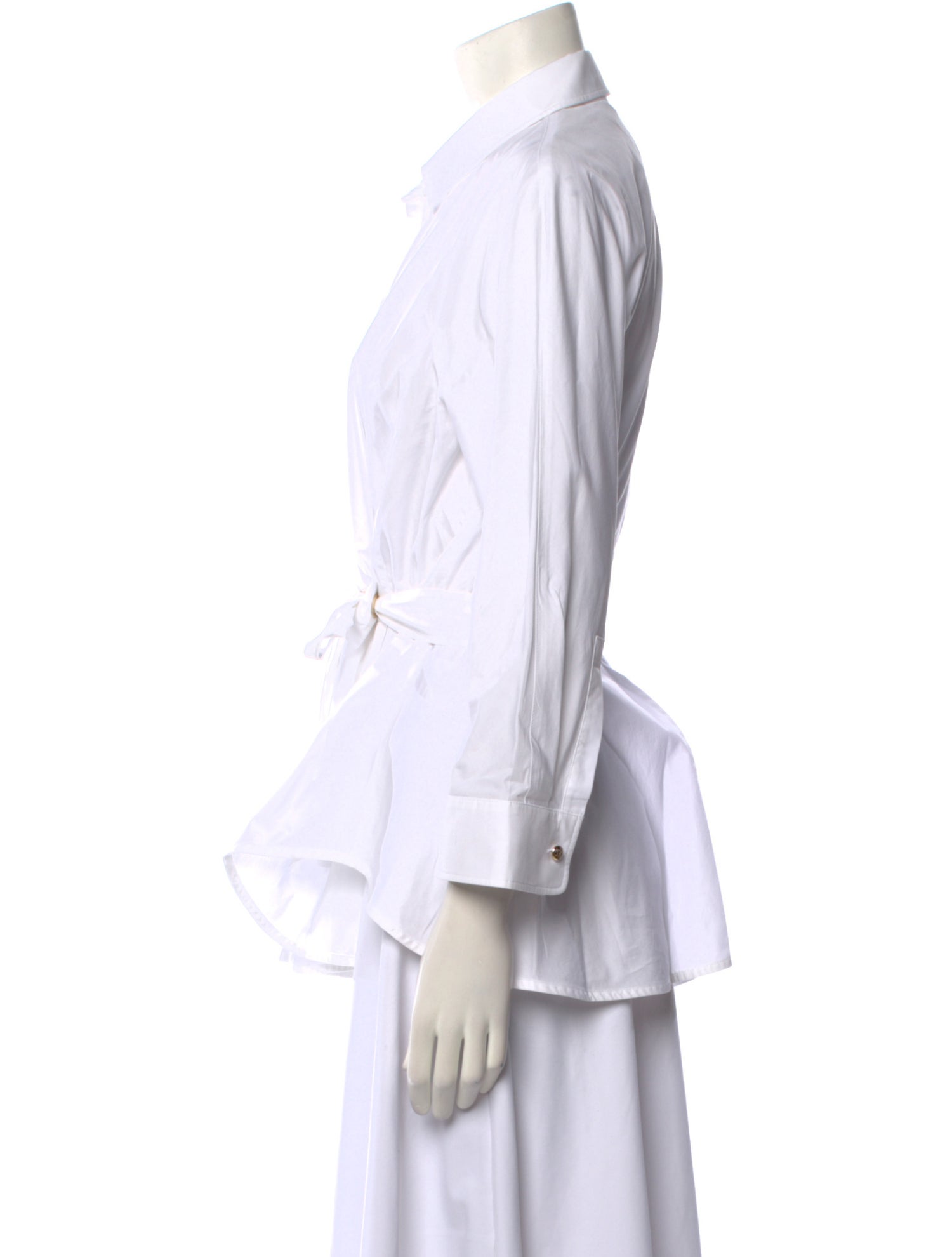 Max Mara Three-Quarter Sleeve Button-Up Top