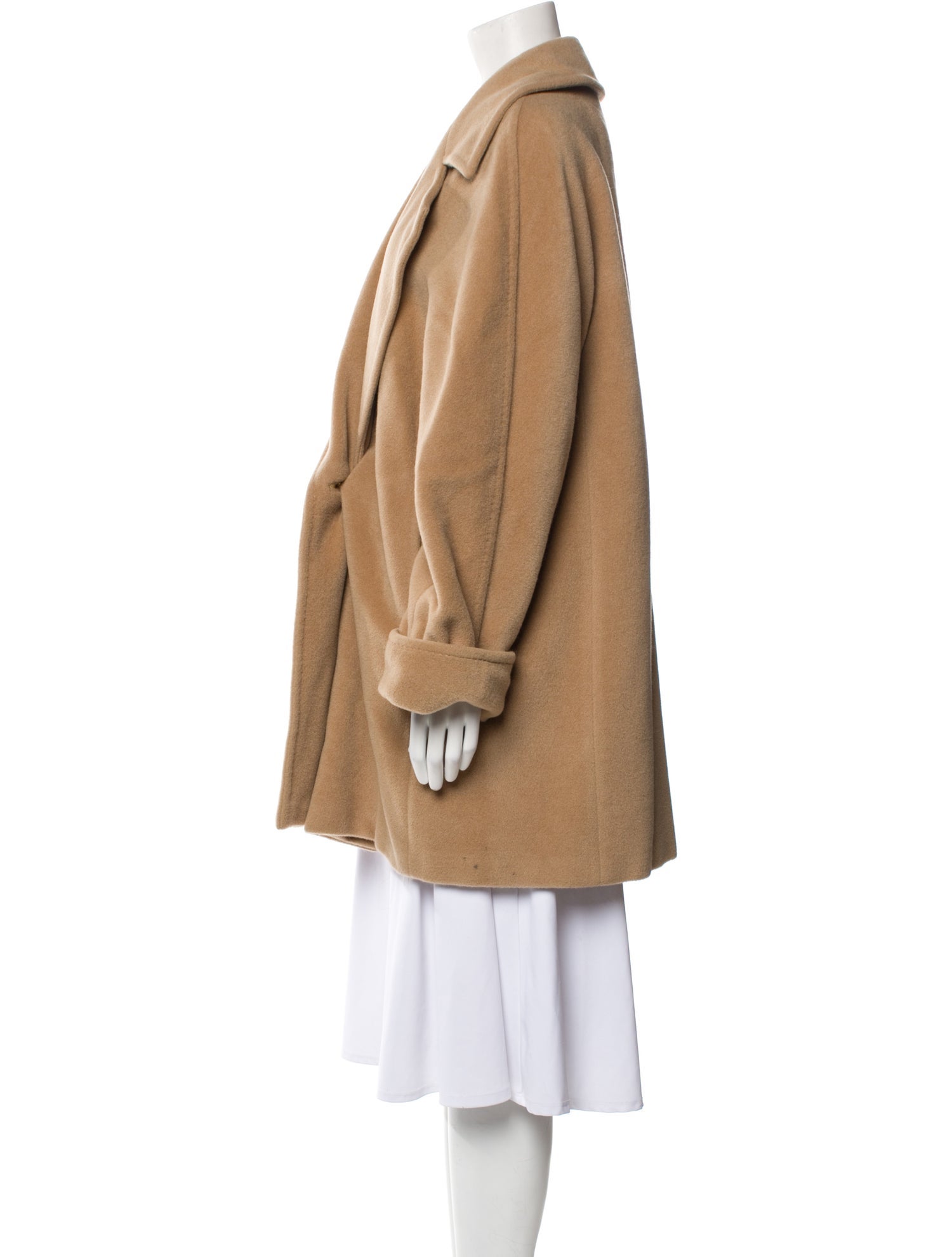 Max Mara Virgin Wool Faux Fur Coat