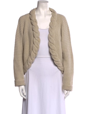 Max Mara Virgin Wool Open Front Sweater