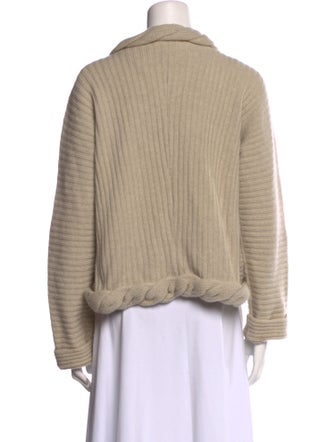 Max Mara Virgin Wool Open Front Sweater
