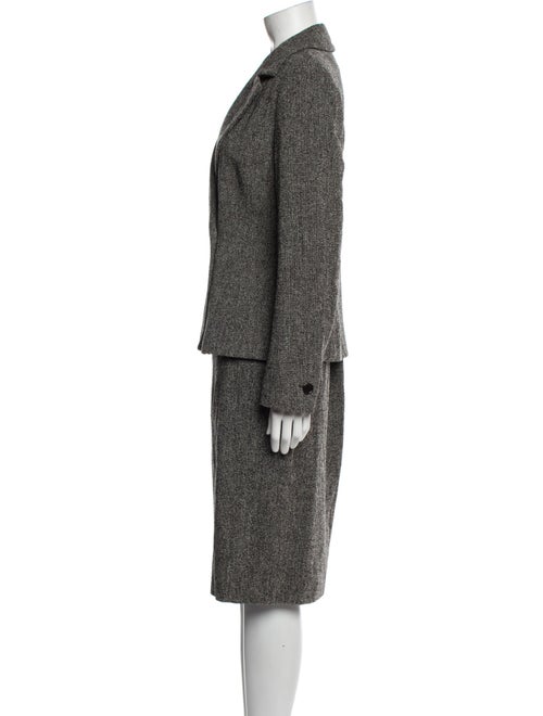 Max Mara Virgin Wool Tweed Pattern Skirt Set