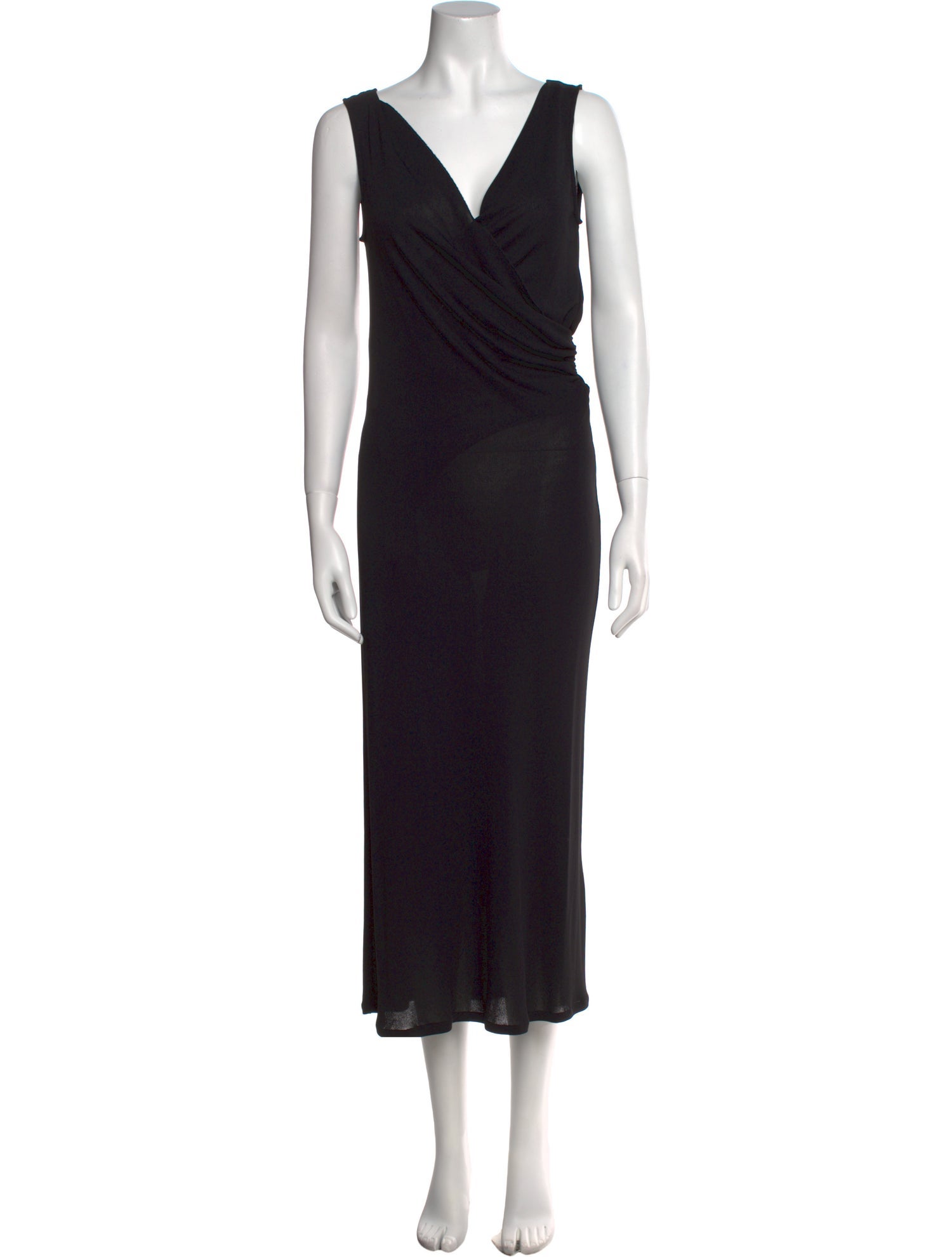 Max Mara V-Neck Long Dress