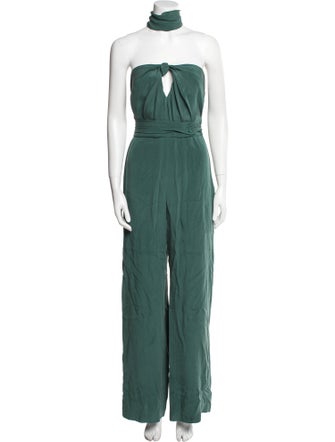 Max Mara Silk Strapless Jumpsuit