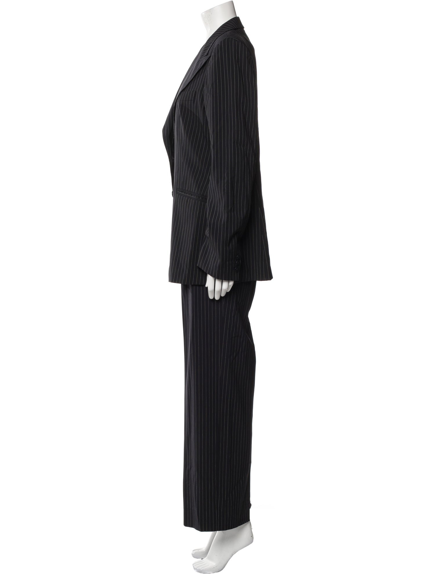 Max Mara Virgin Wool Striped Pantsuit