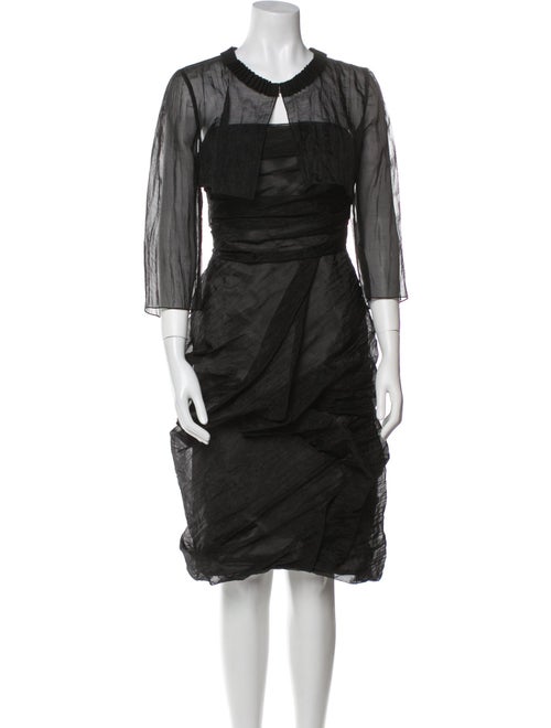 Max Mara Nylon Ruffle Embellishment Dress Set