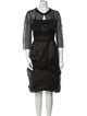 Max Mara Nylon Ruffle Embellishment Dress Set