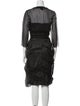 Max Mara Nylon Ruffle Embellishment Dress Set