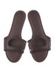 Max Mara Leather Cutout Accent Slides