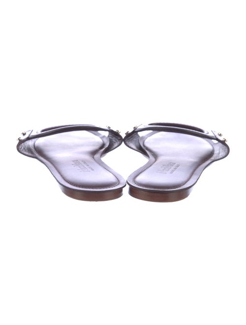 Max Mara Leather Cutout Accent Slides