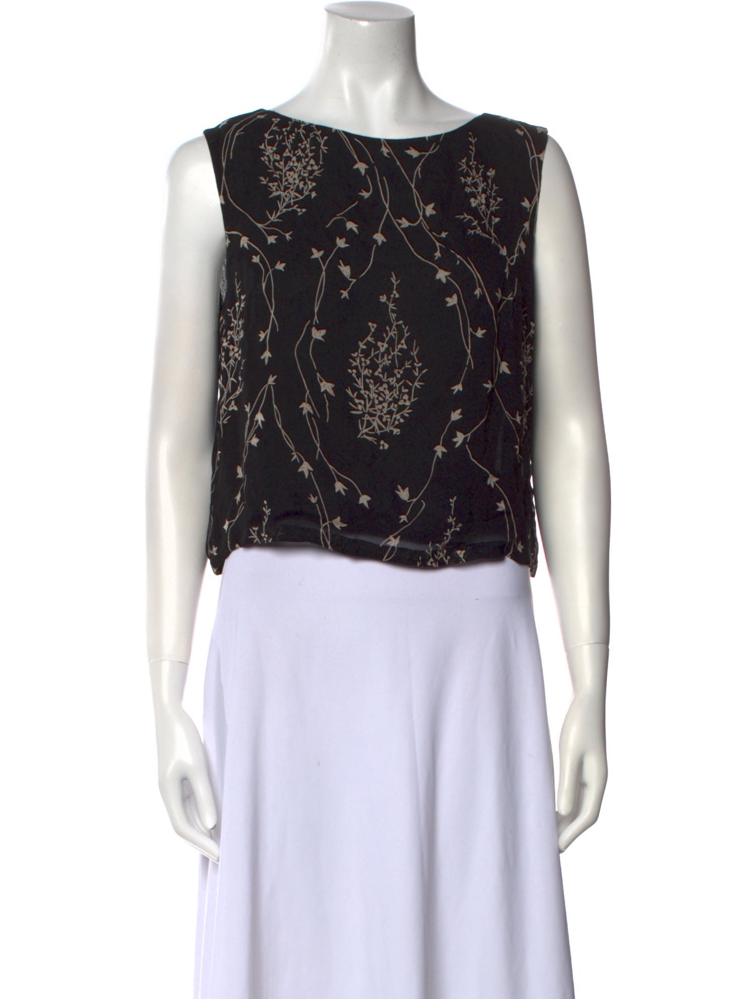 Max Mara Virgin Wool Printed Crop Top