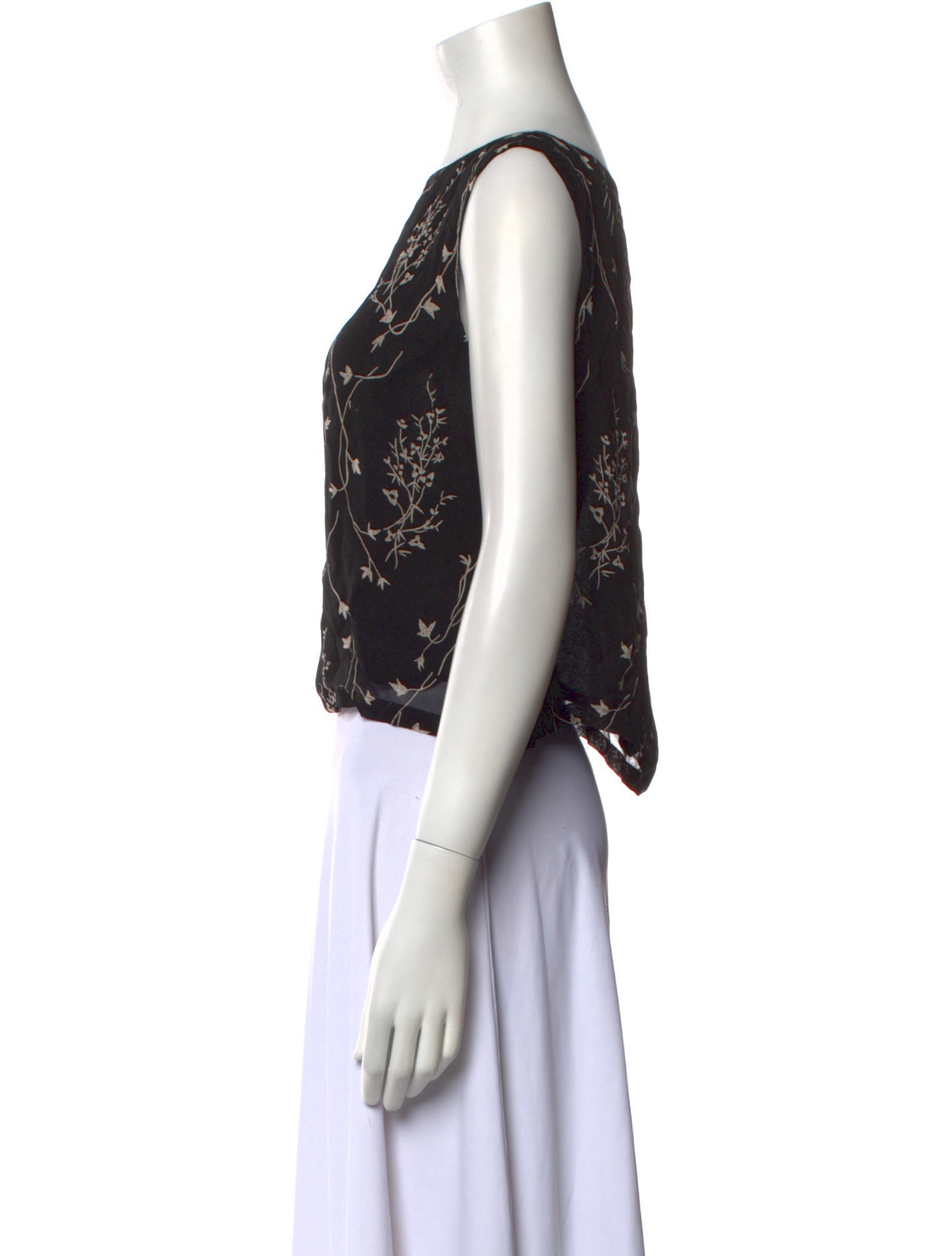 Max Mara Virgin Wool Printed Crop Top