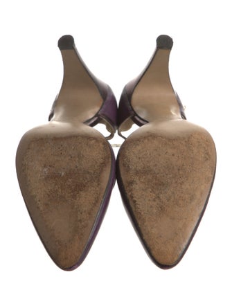 Max Mara Leather T-Strap Pumps