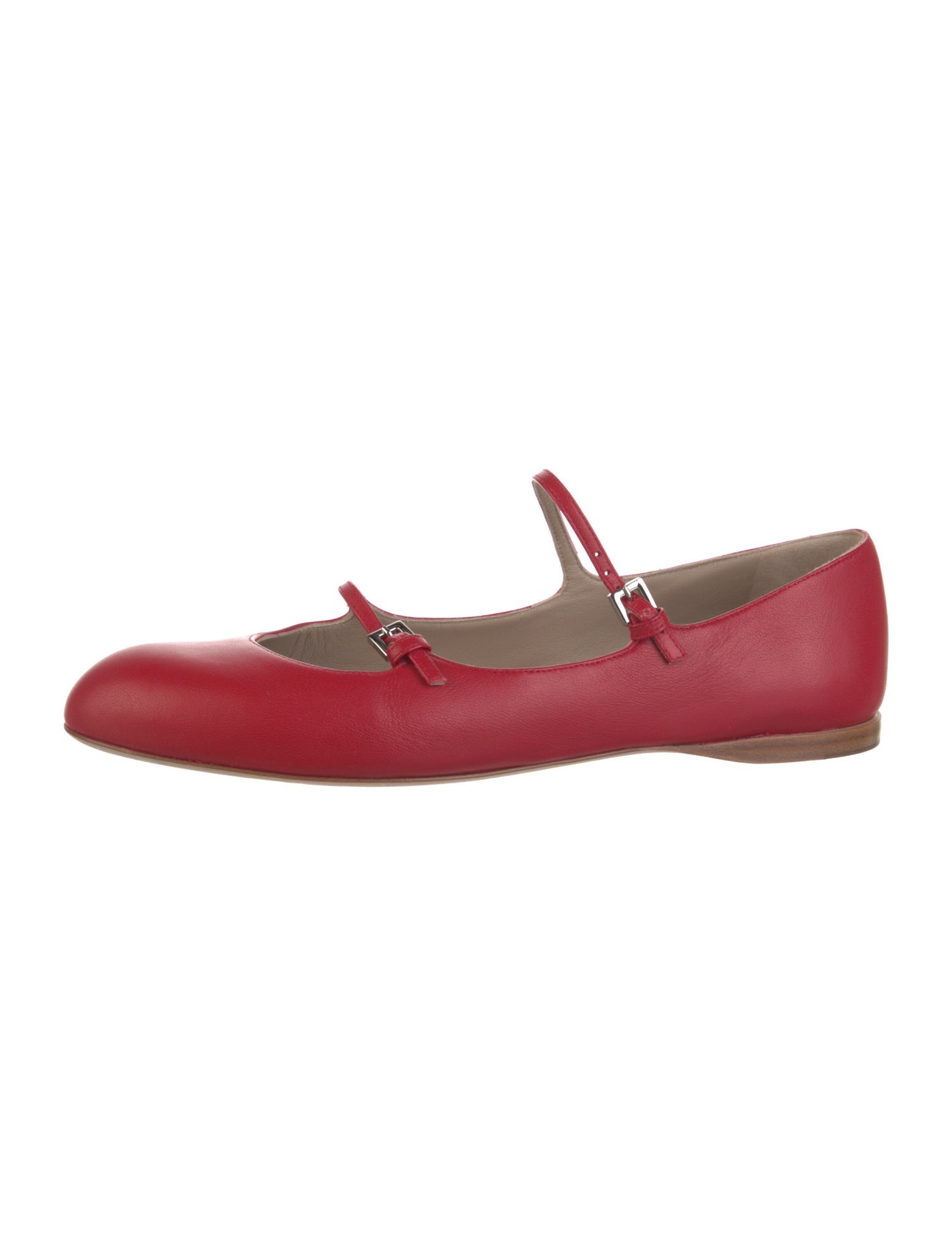 Max Mara Leather Mary Jane Flats