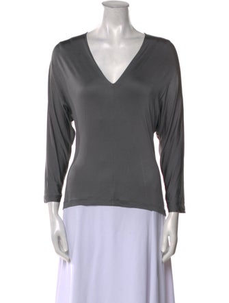 Max Mara V-Neck Three-Quarter Sleeve Top