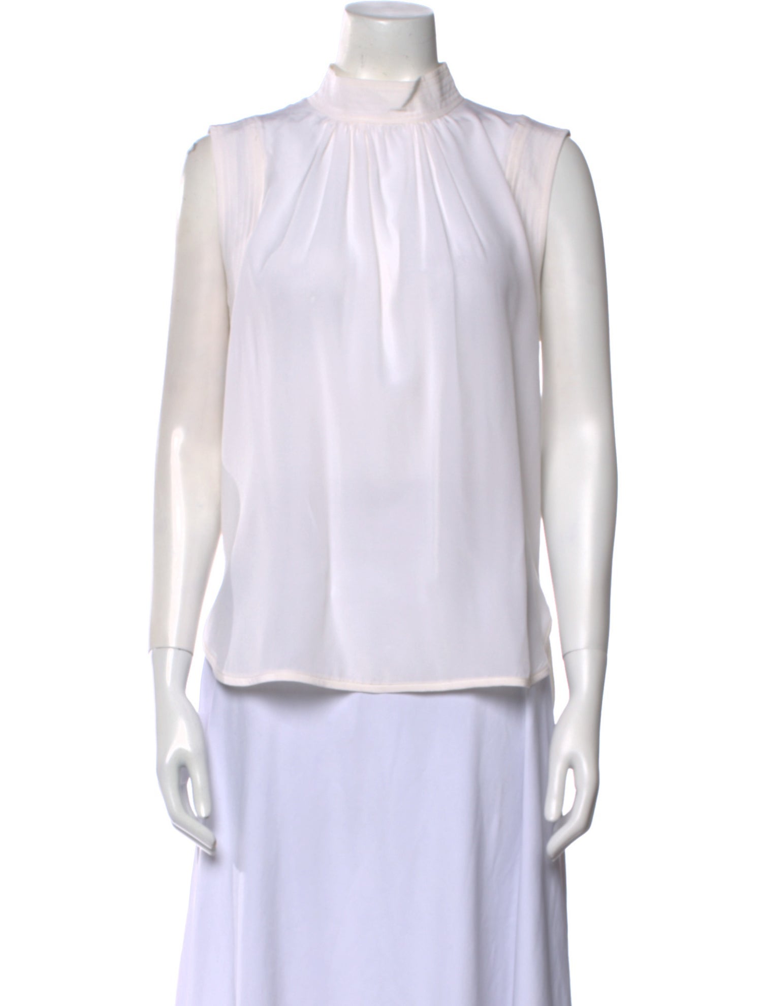 Max Mara Silk Mock Neck Blouse