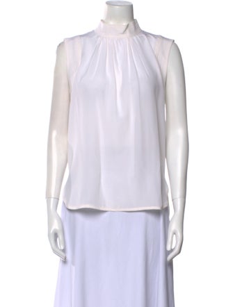 Max Mara Silk Mock Neck Blouse