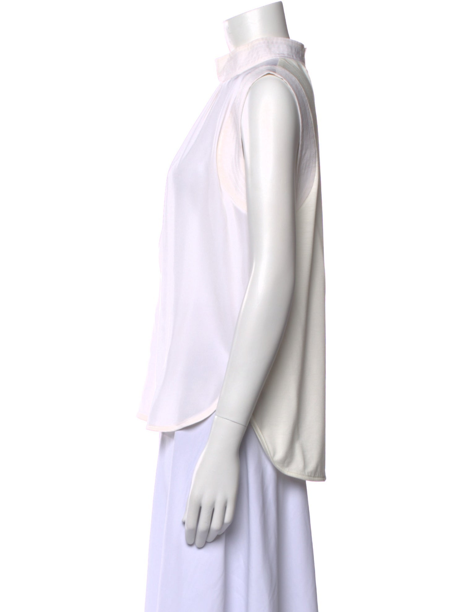 Max Mara Silk Mock Neck Blouse