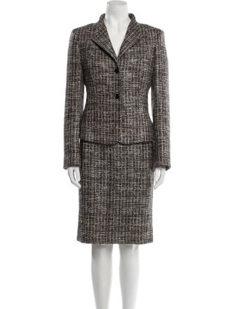 Max Mara Tweed Pattern Skirt Suit