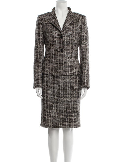 Max Mara Tweed Pattern Skirt Suit