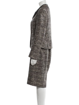 Max Mara Tweed Pattern Skirt Suit