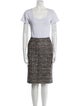 Max Mara Tweed Pattern Skirt Suit