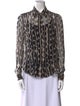 Max Mara Silk Printed Button-Up Top