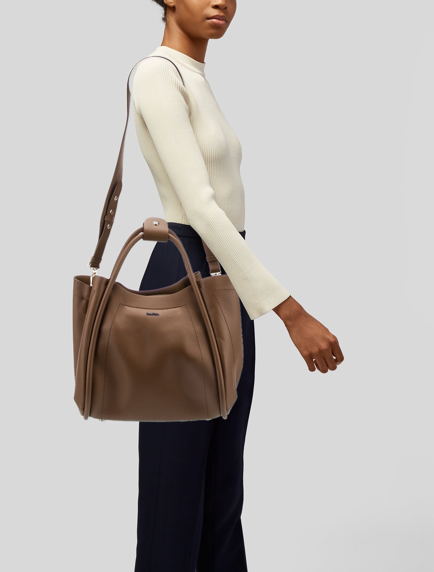 Max Mara Calfskin Marine