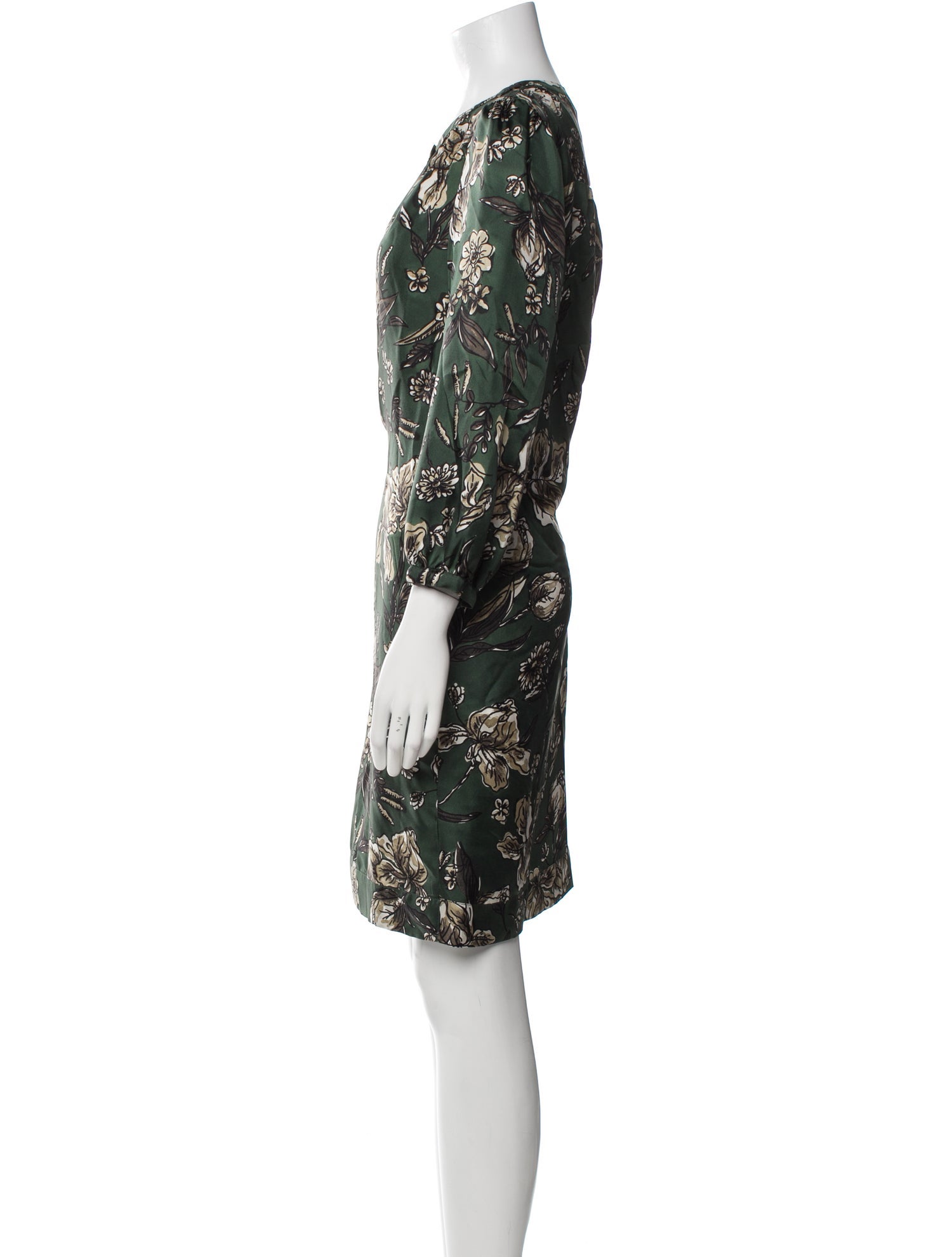 Max Mara Floral Print Knee-Length Dress