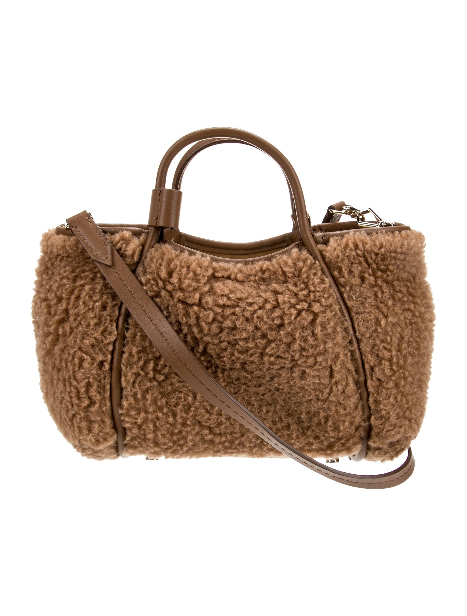 Max Mara Shearling Top Handle Bag