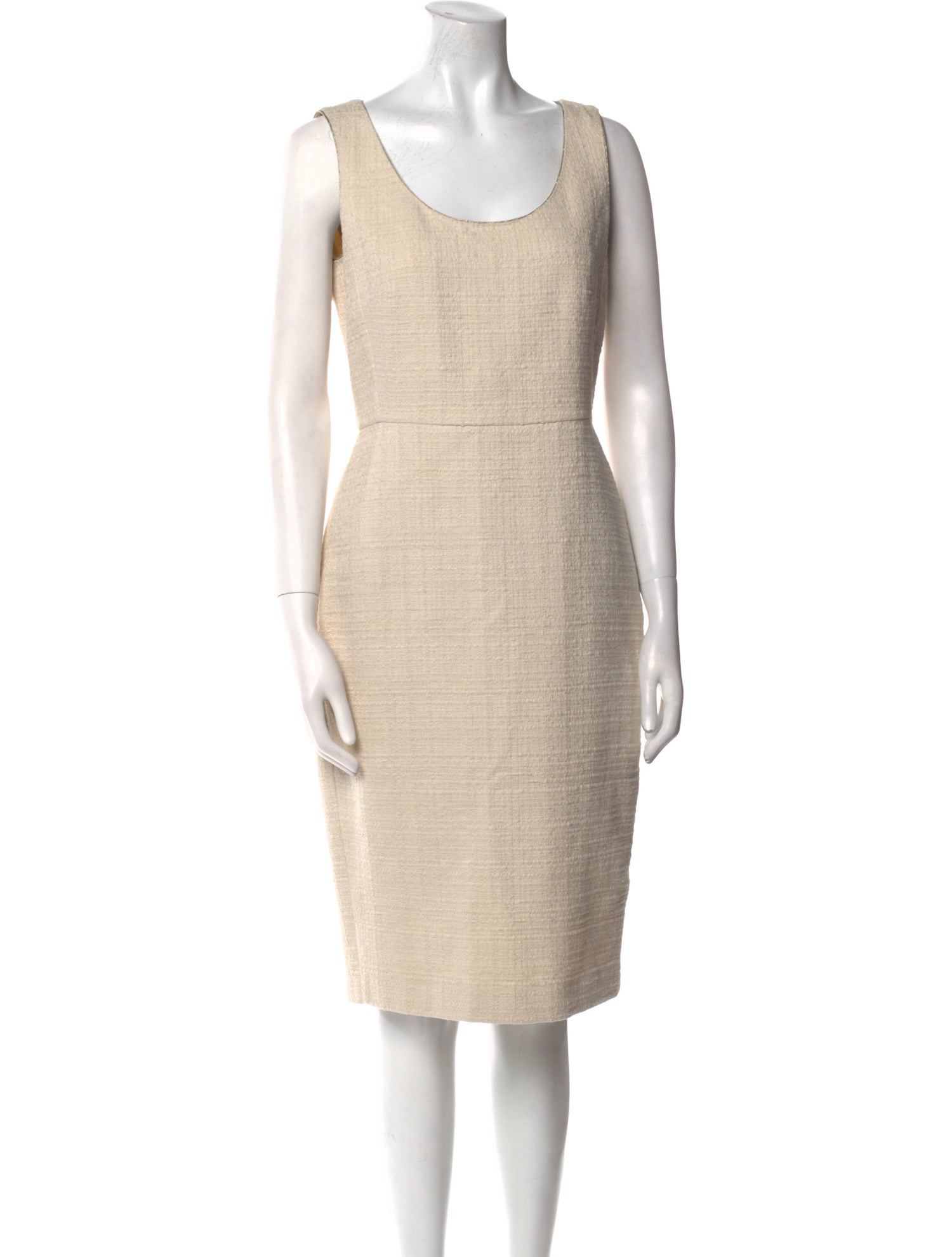 Max Mara Scoop Neck Knee-Length Dress