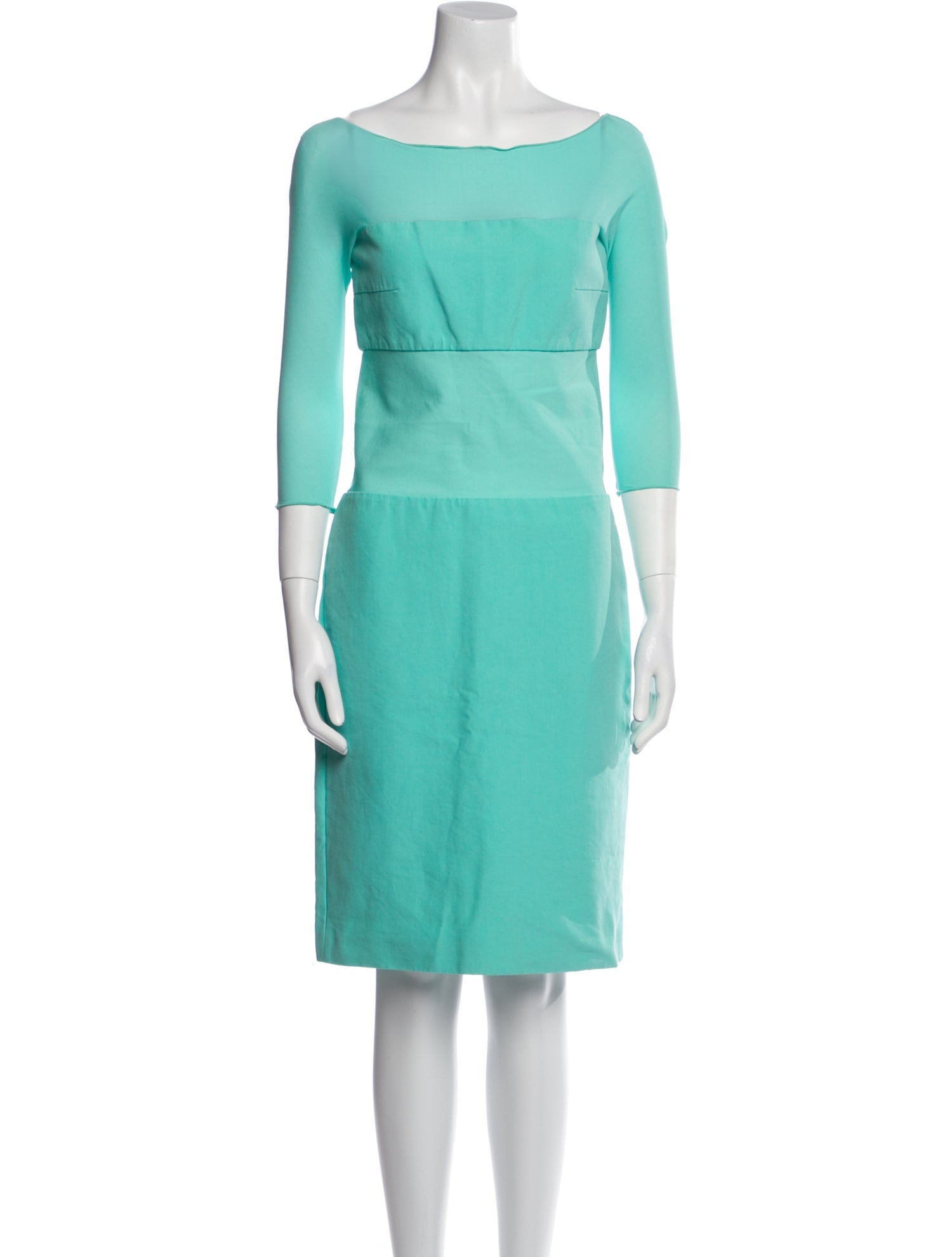 Max Mara Bateau Neckline Knee-Length Dress