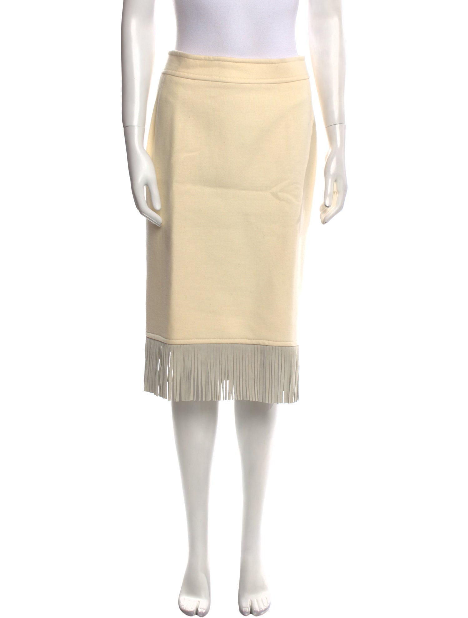 Max Mara Virgin Wool Knee-Length Skirt