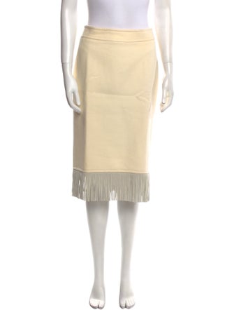 Max Mara Virgin Wool Knee-Length Skirt