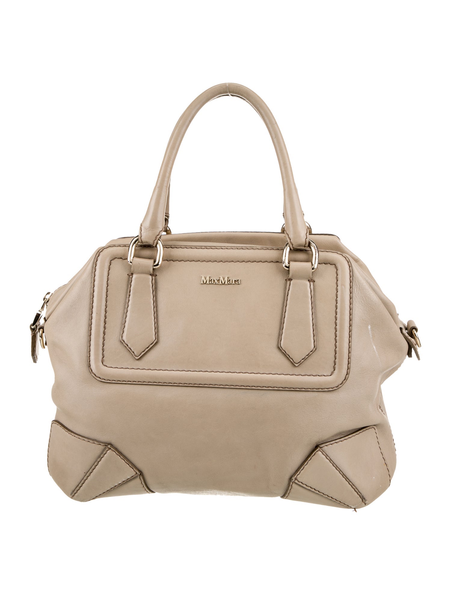 Max Mara Leather Top Handle Bag