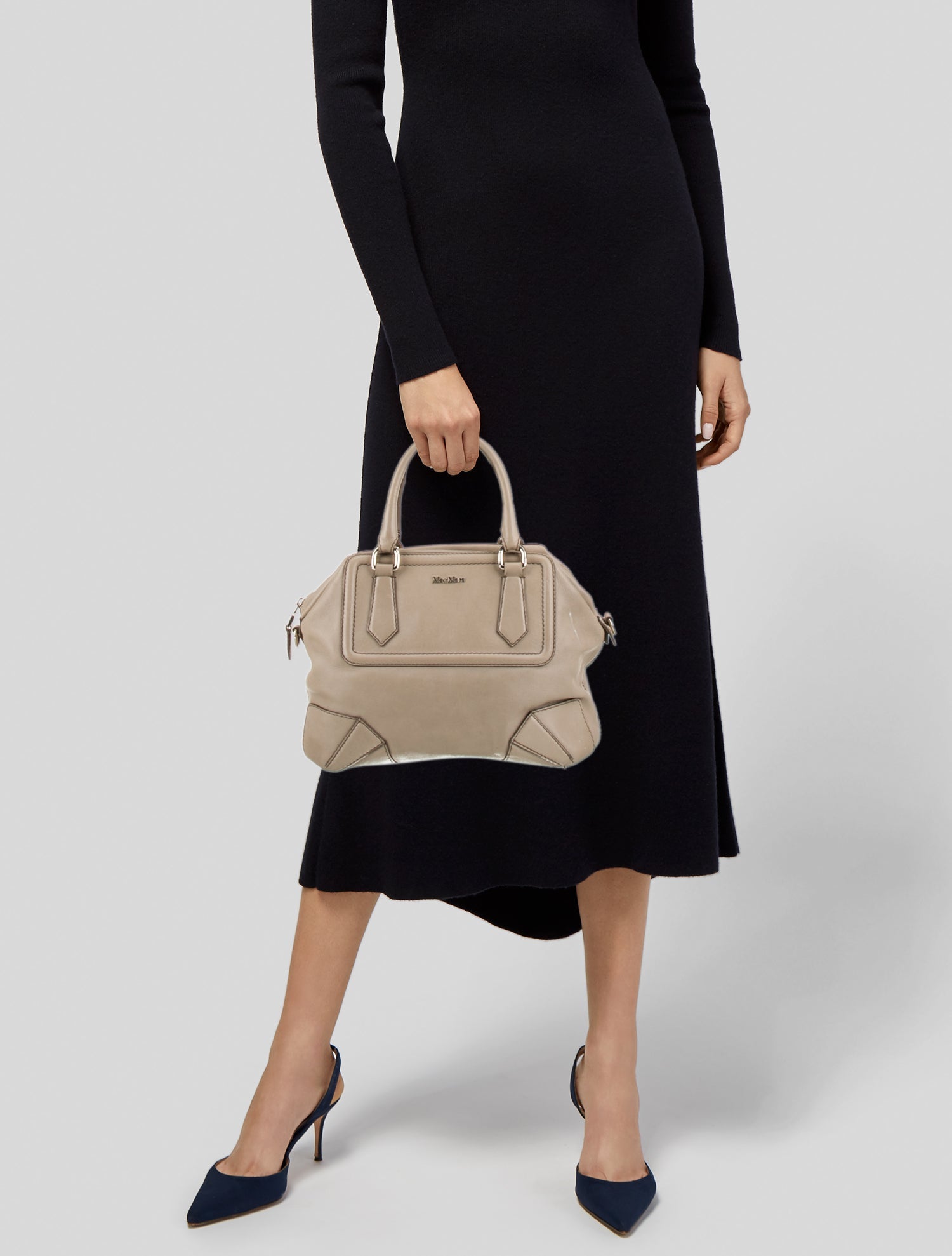 Max Mara Leather Top Handle Bag