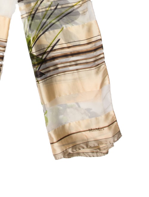 Max Mara Silk Floral Print Scarf