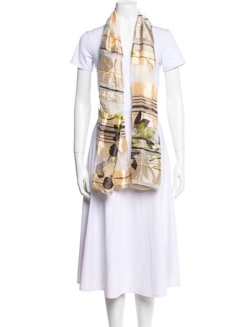 Max Mara Silk Floral Print Scarf