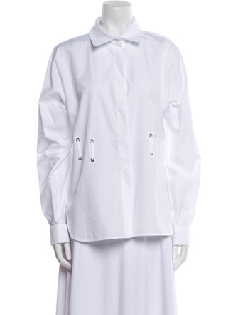Max Mara Long Sleeve Button-Up Top