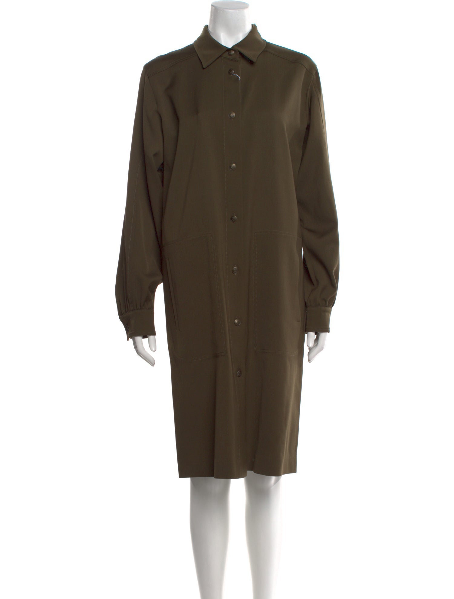 Max Mara Virgin Wool Knee-Length Dress