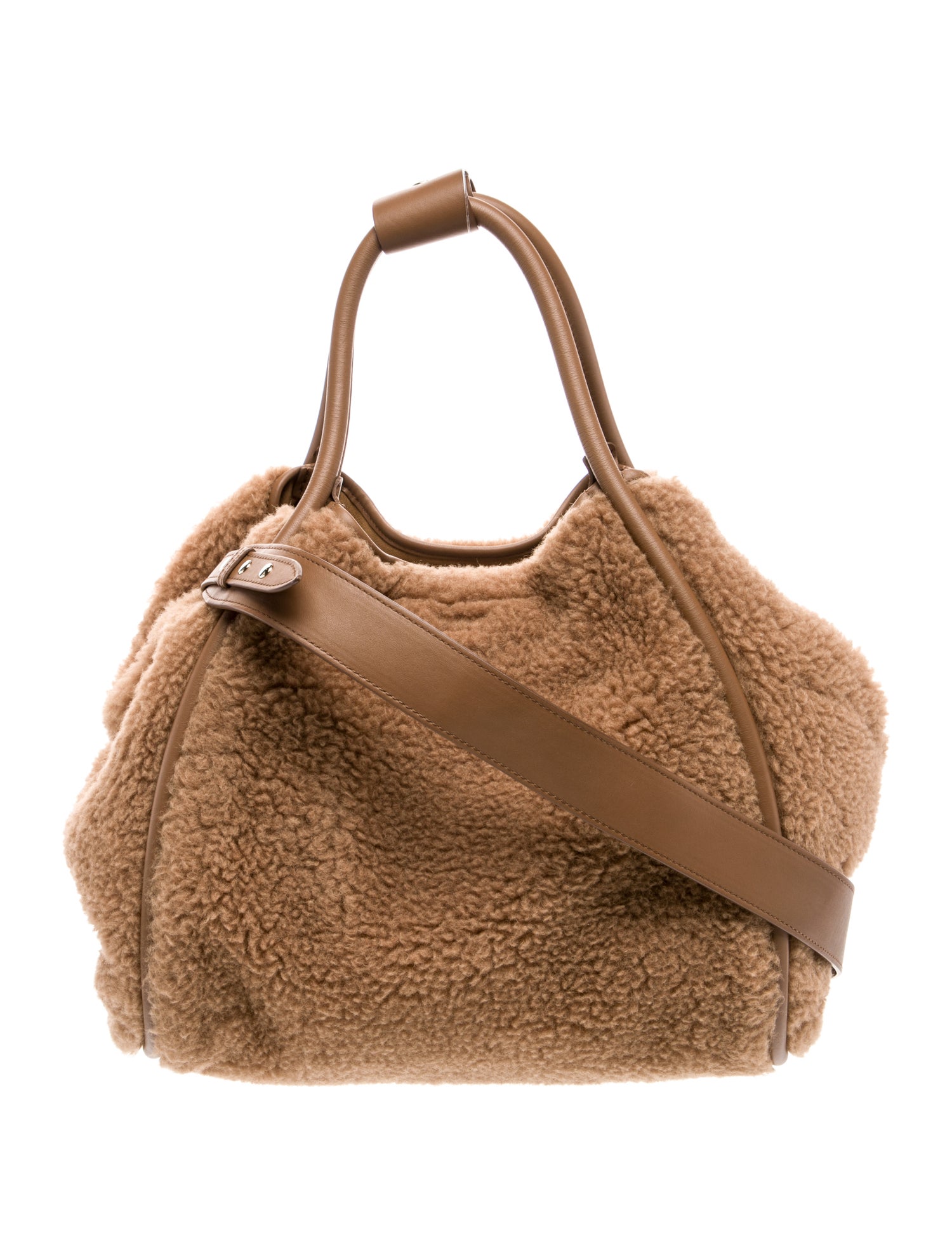 Max Mara Shearling Top Handle Bag